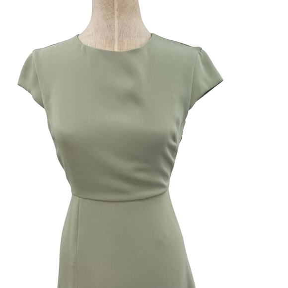 Aritiza‎ Babaton Hamptons Mini Dress Short Sleeve Cut Out Sage Green Size 0 - Picture 3 of 14